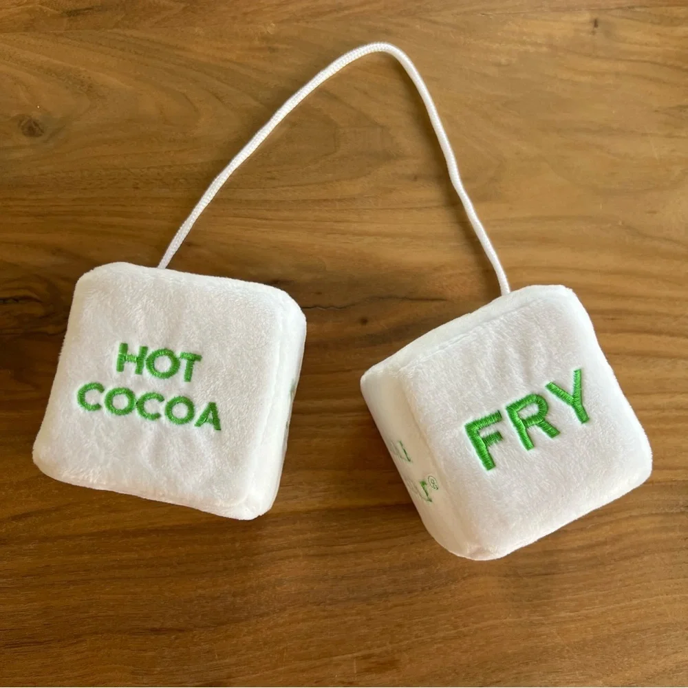 RARE IN-N-OUT Burger Fuzzy Dice Plush - Picture 3 of 6